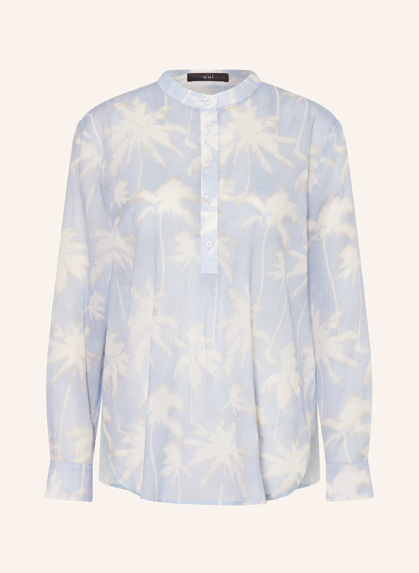 oui Bluse: HELLBLAU/ CREME/ BEIGE