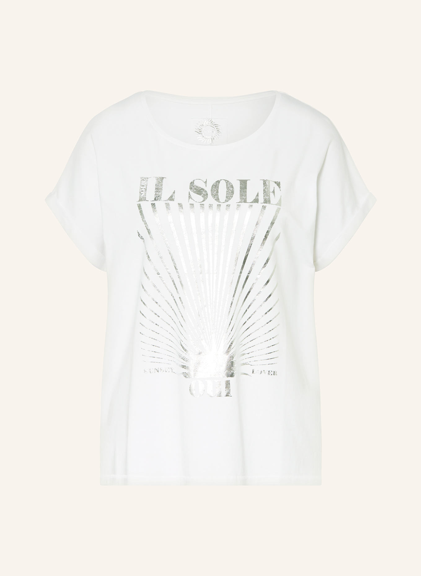 oui T-Shirt: WEISS/ SILBER