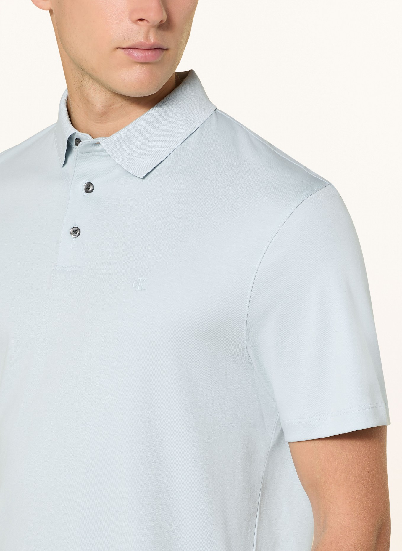 Calvin Klein Jersey polo short classic fit: LIGHT BLUE