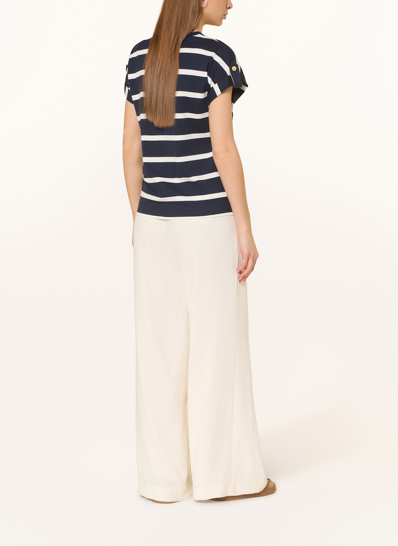 TOMMY HILFIGER T-Shirt: DUNKELBLAU / ECRU