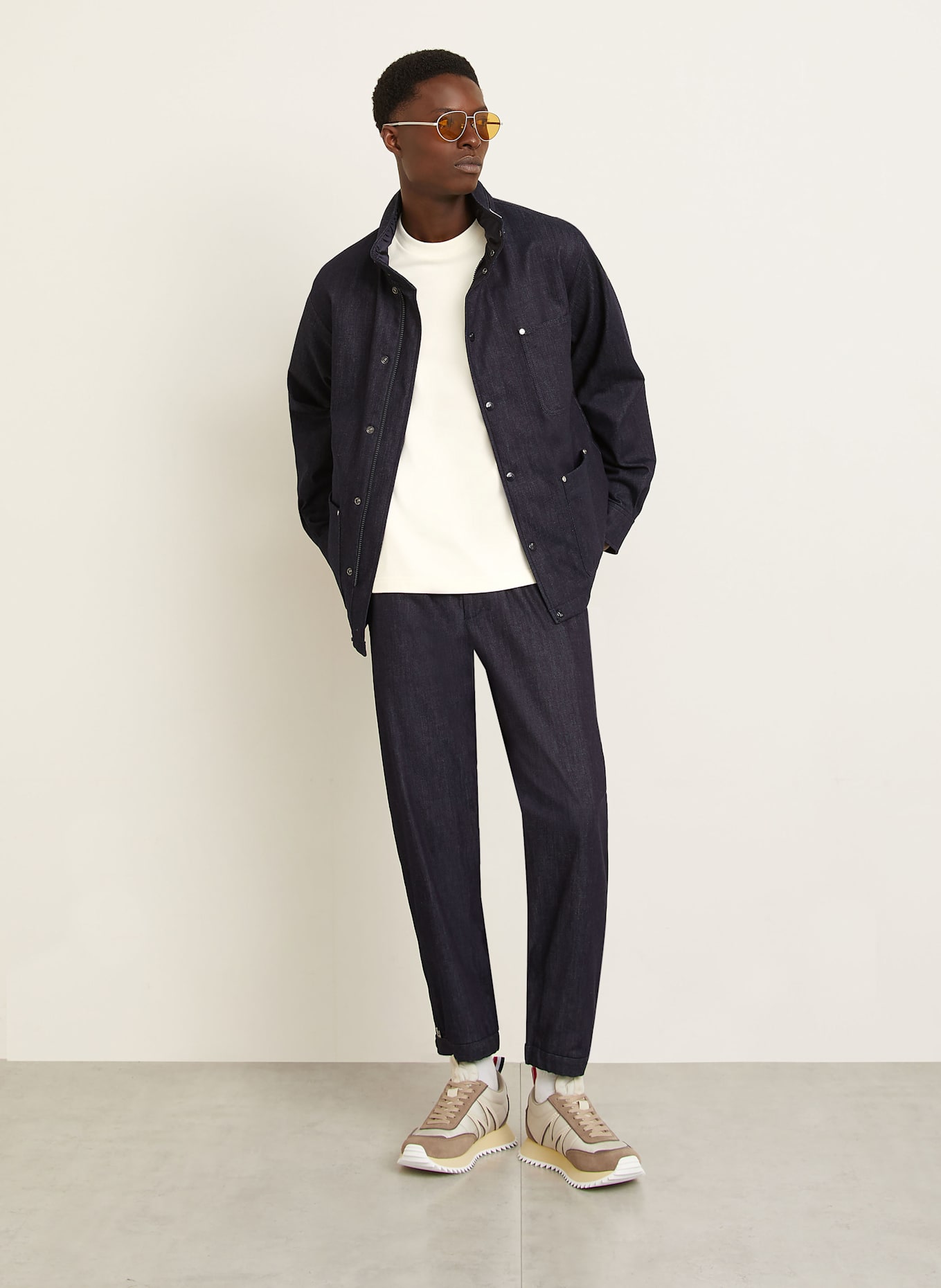 MONCLER Fieldjacket CHESERY in Jeansoptik: DUNKELBLAU