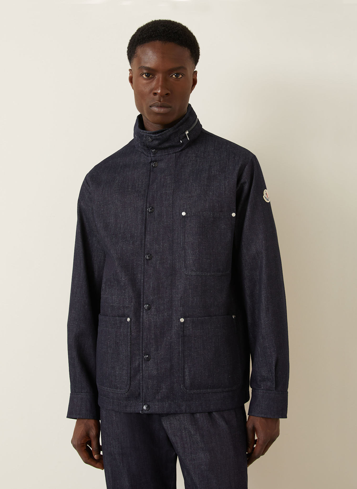 MONCLER Fieldjacket CHESERY in Jeansoptik: DUNKELBLAU