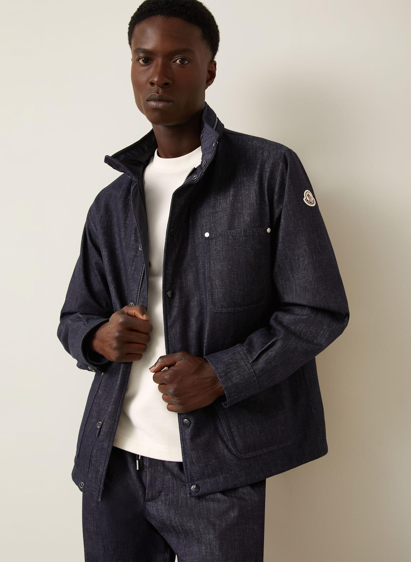 MONCLER Fieldjacket CHESERY in Jeansoptik: DUNKELBLAU