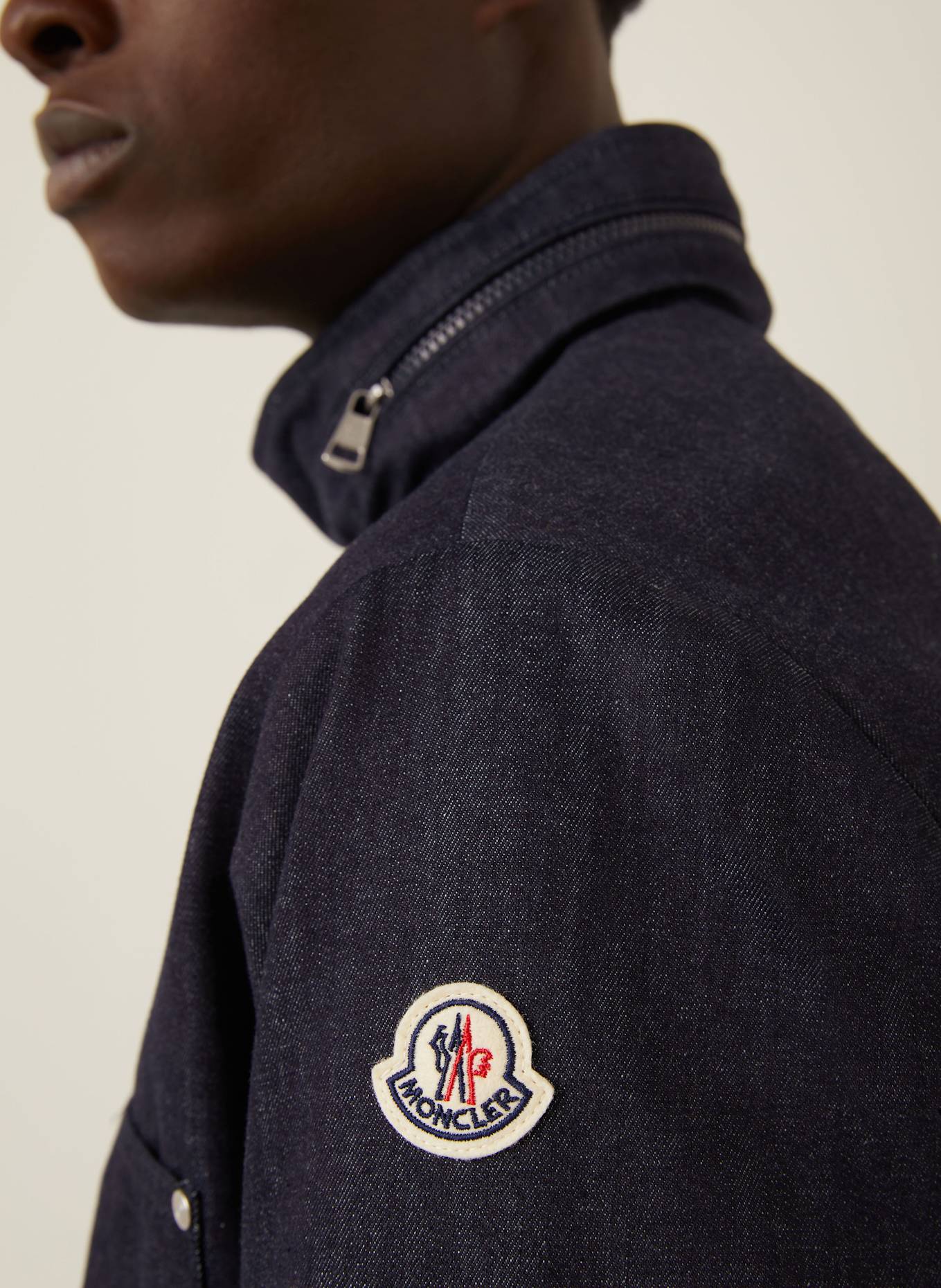 MONCLER Fieldjacket CHESERY in Jeansoptik: DUNKELBLAU