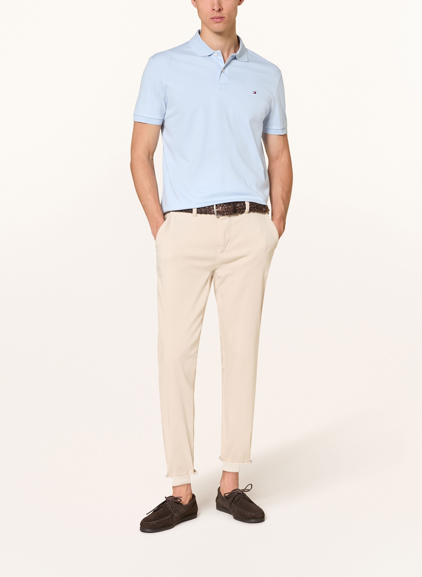 TOMMY HILFIGER Jersey-Poloshirt Regular Fit: HELLBLAU