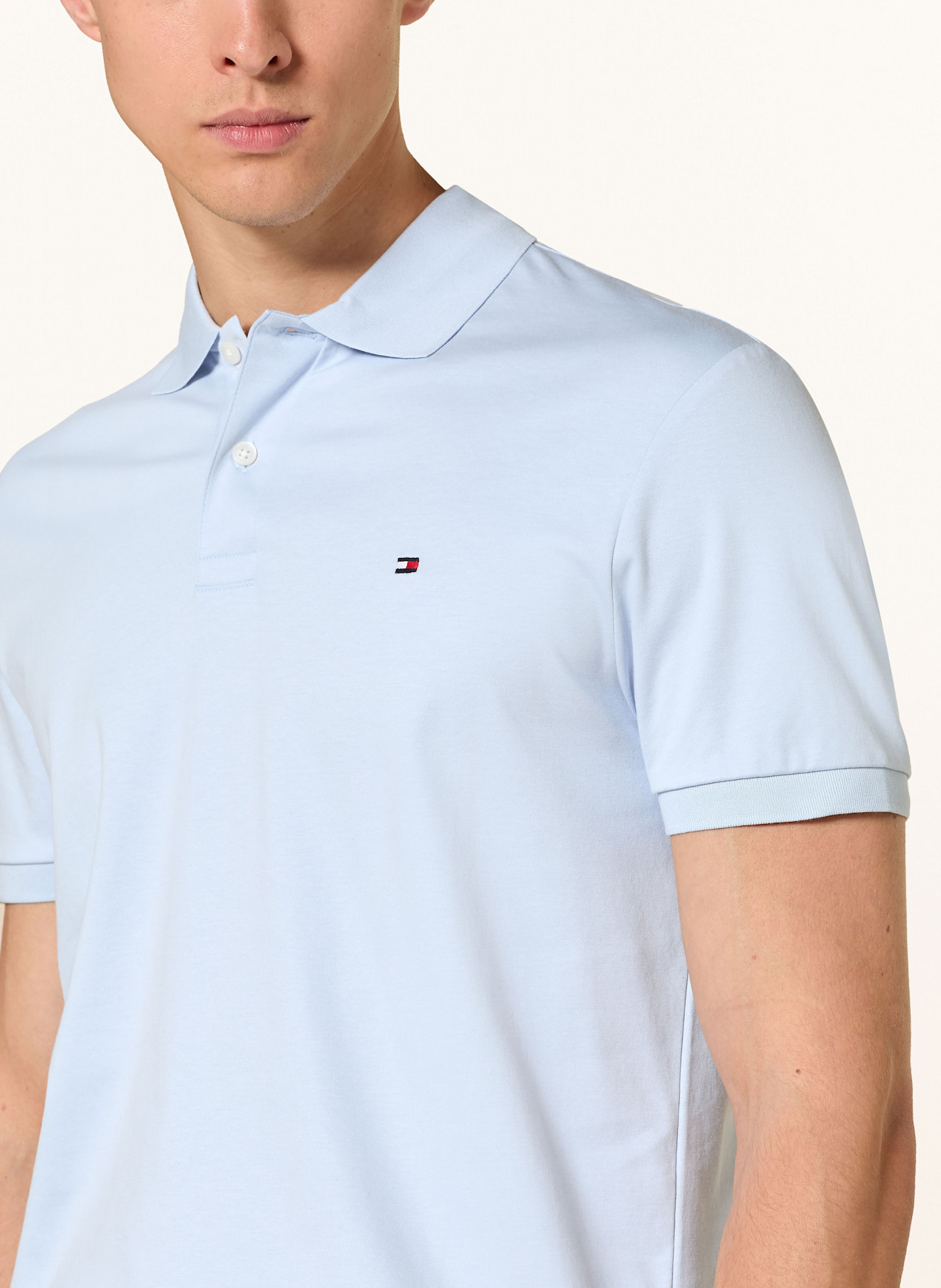 TOMMY HILFIGER Jersey-Poloshirt Regular Fit: HELLBLAU