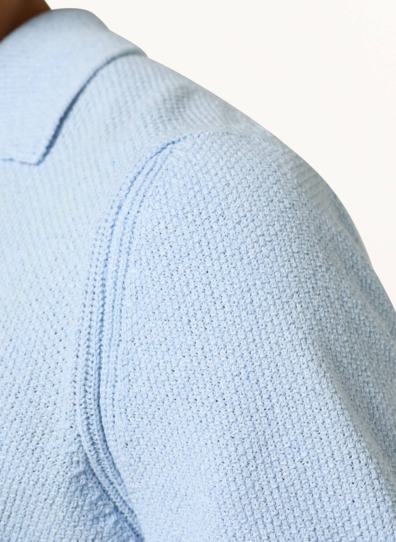 TOMMY HILFIGER Strick-Poloshirt Regular Fit: HELLBLAU