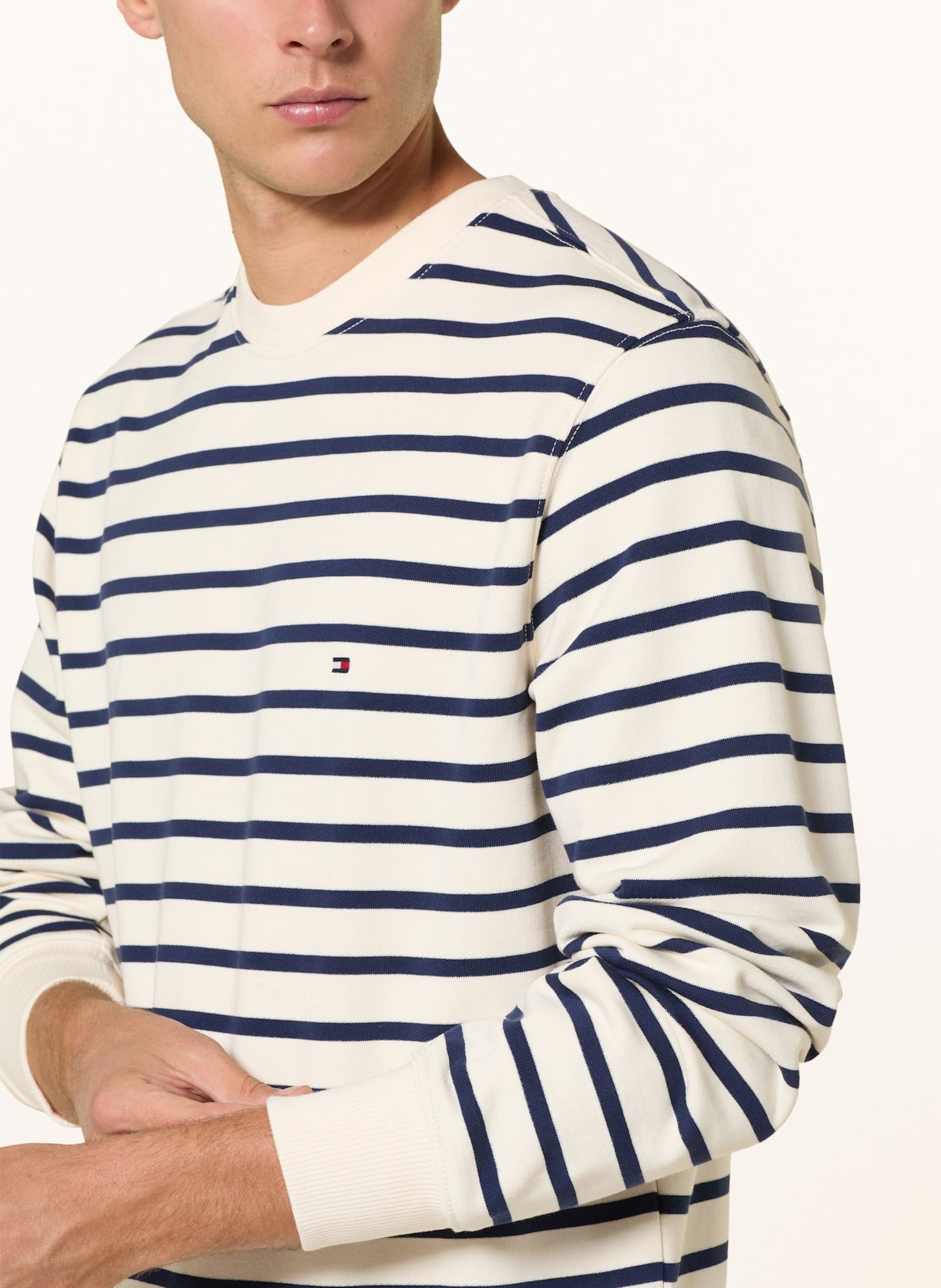 TOMMY HILFIGER Bluza nierozpinana: GRANATOWY / KREMOWY