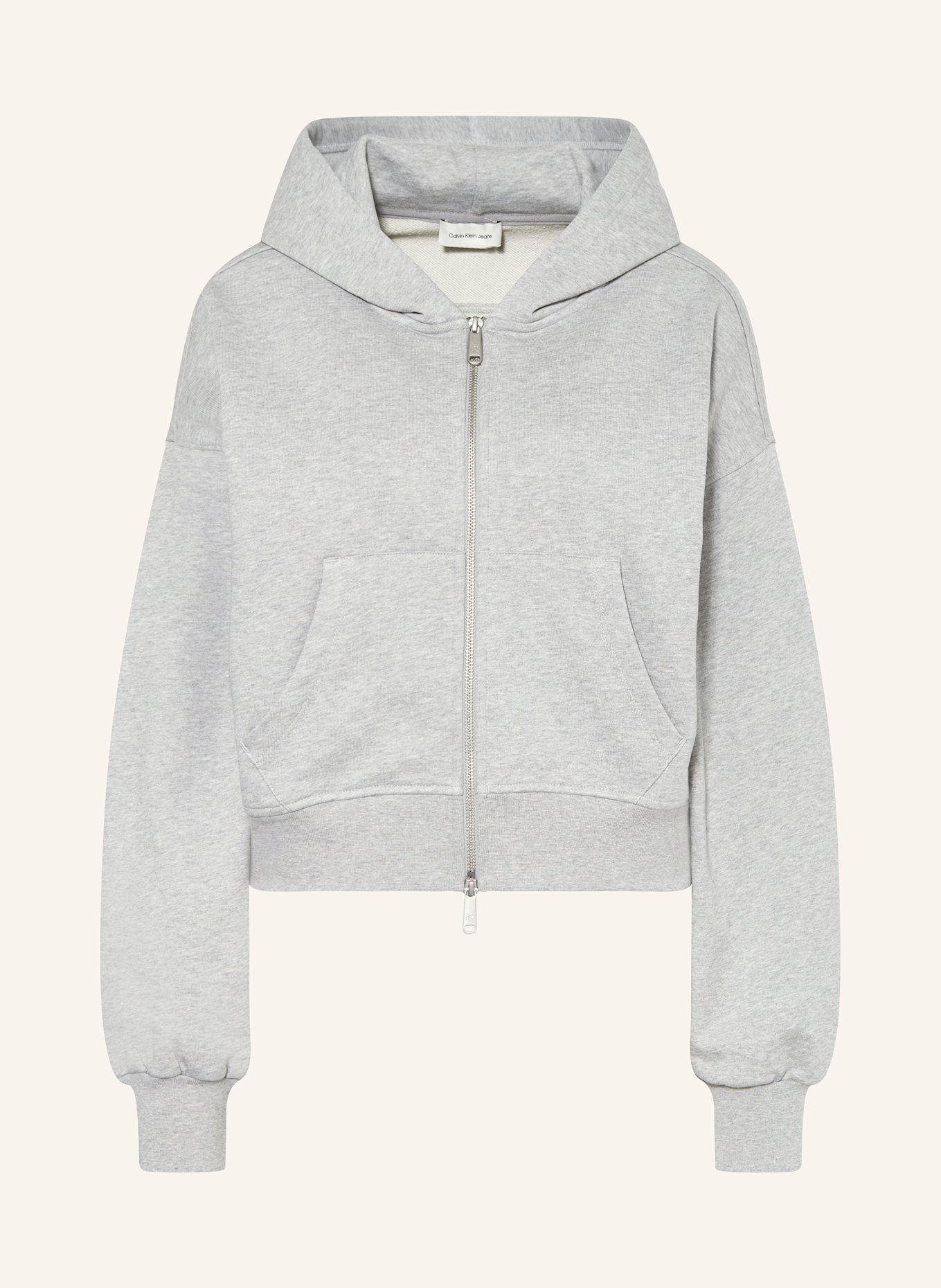 Calvin Klein Jeans Sweat jacket: LIGHT GRAY