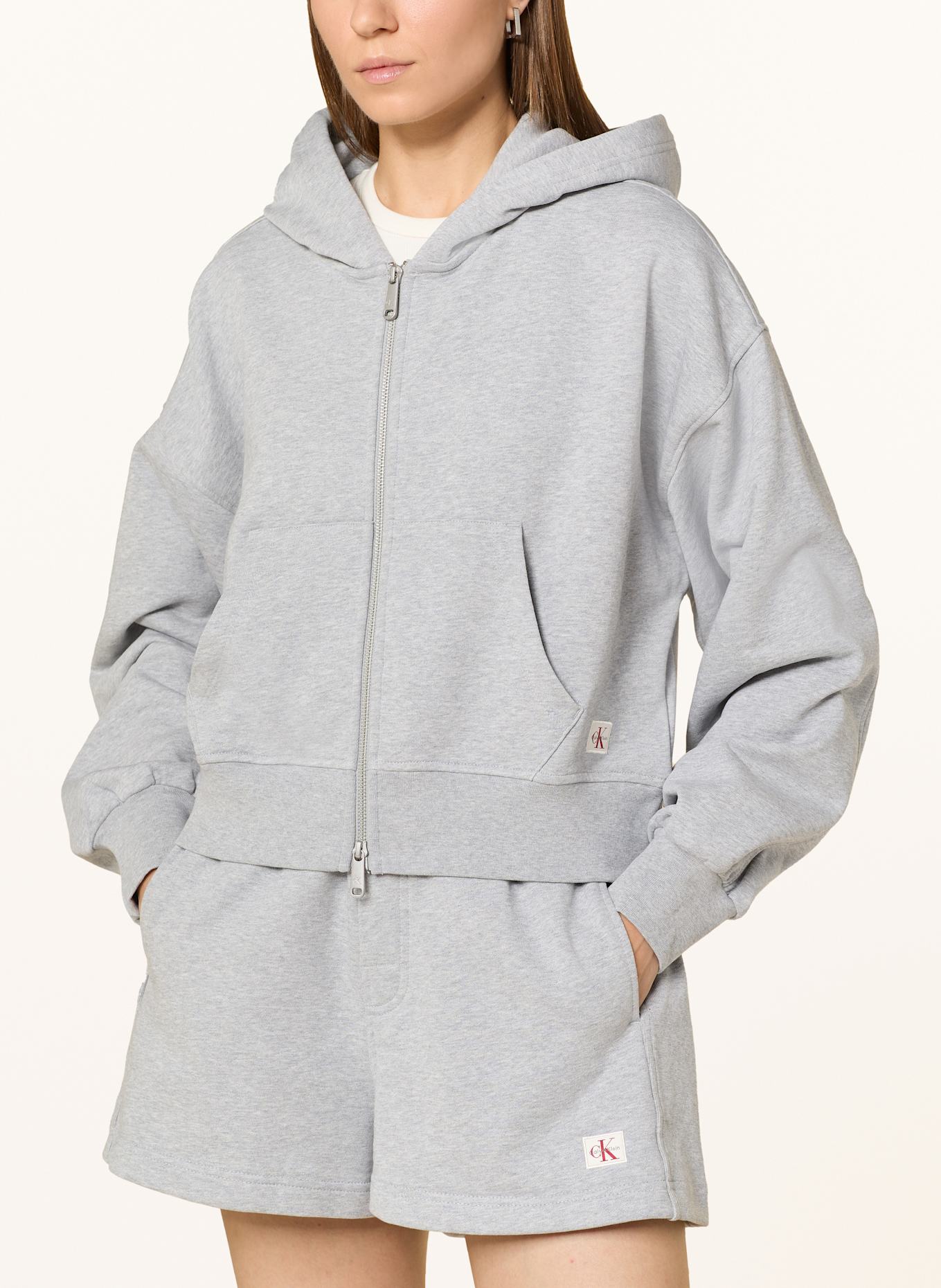 Calvin Klein Jeans Sweat jacket: LIGHT GRAY