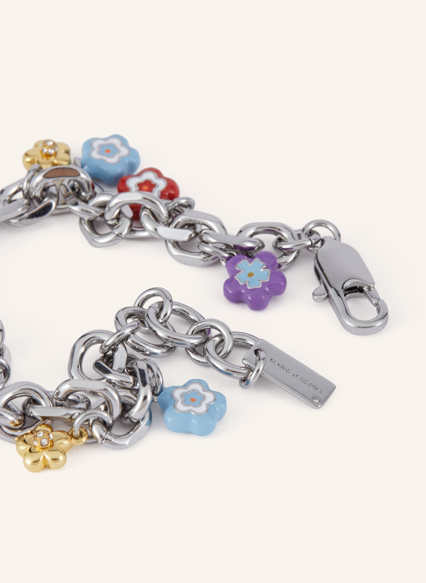 MARC JACOBS Armband WILD DAISY: SILBER/ ROT/ DUNKELGELB