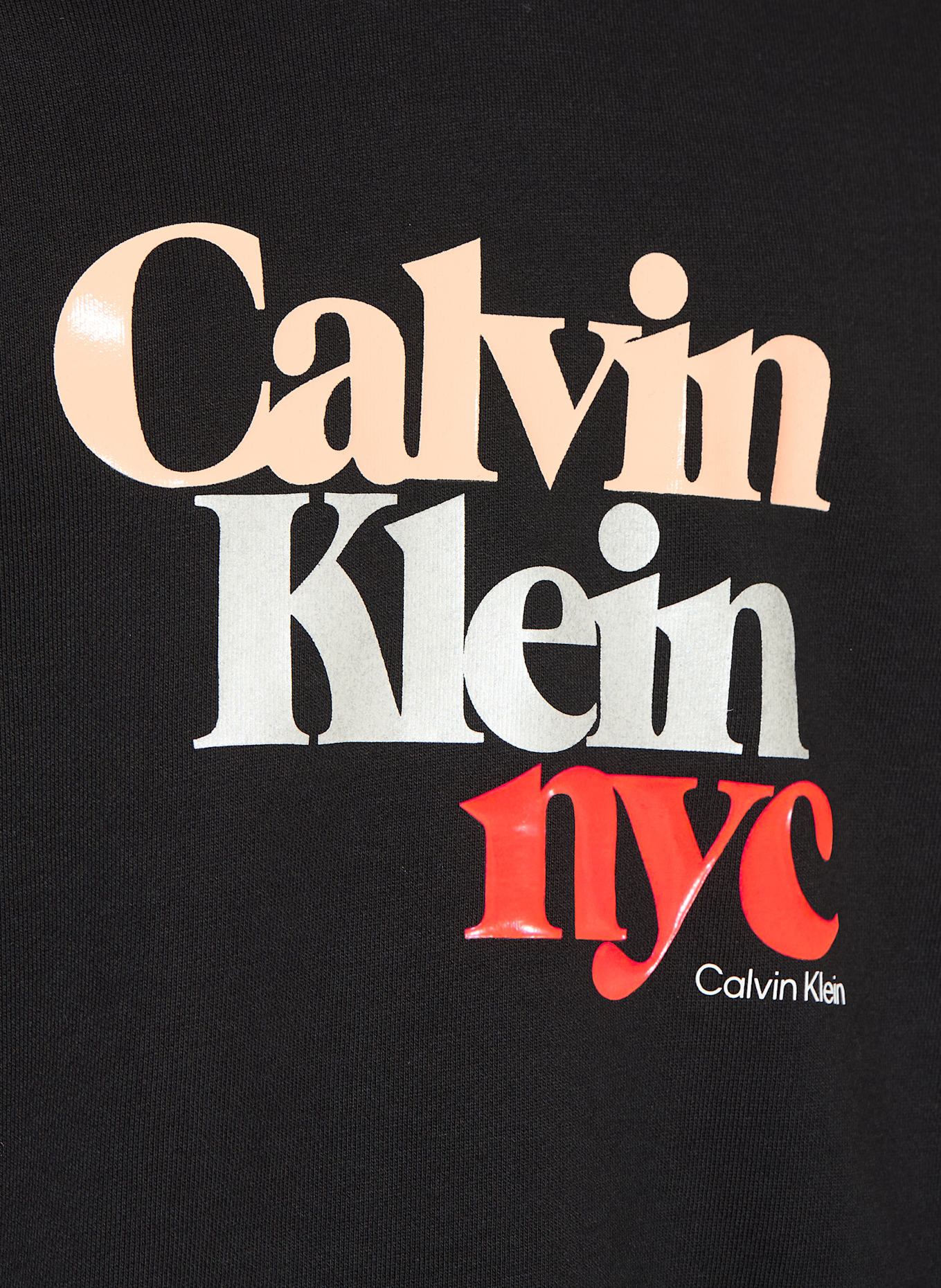 Calvin Klein Hoodie: SCHWARZ/ ROT/ SILBER