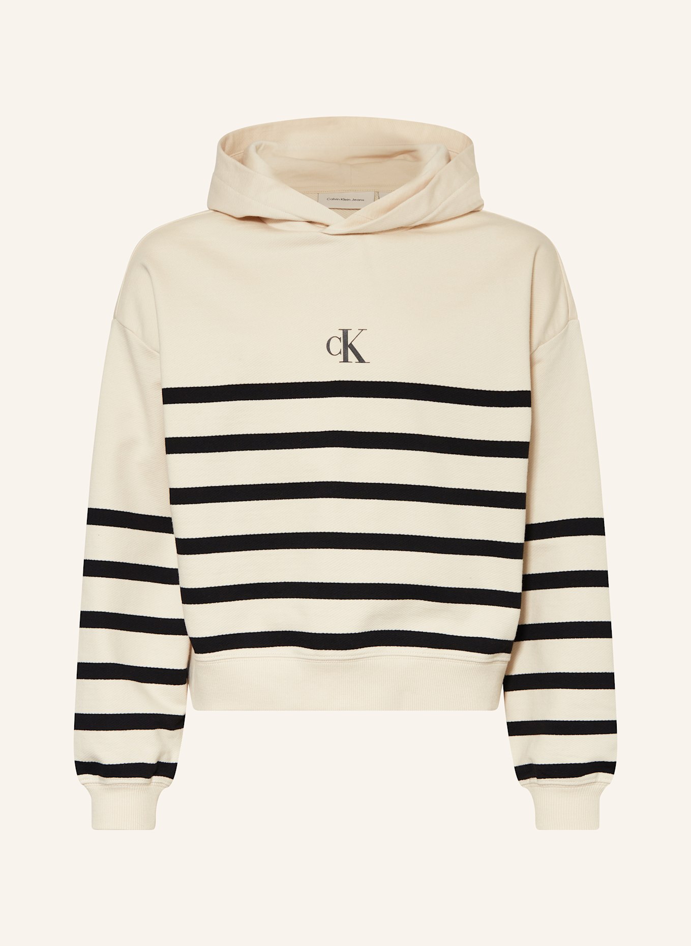 Calvin Klein Hoodie: ECRU/ SCHWARZ