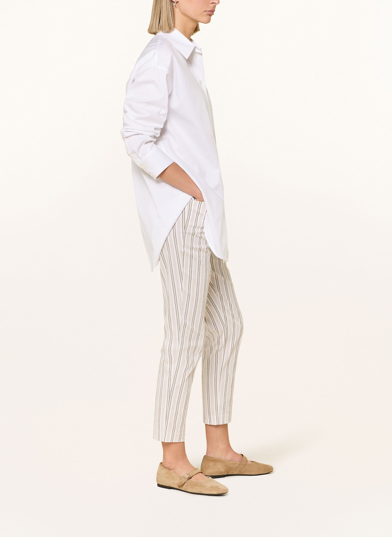 BRAX 7/8-Hose MARA S: CREME / OLIV / BEIGE