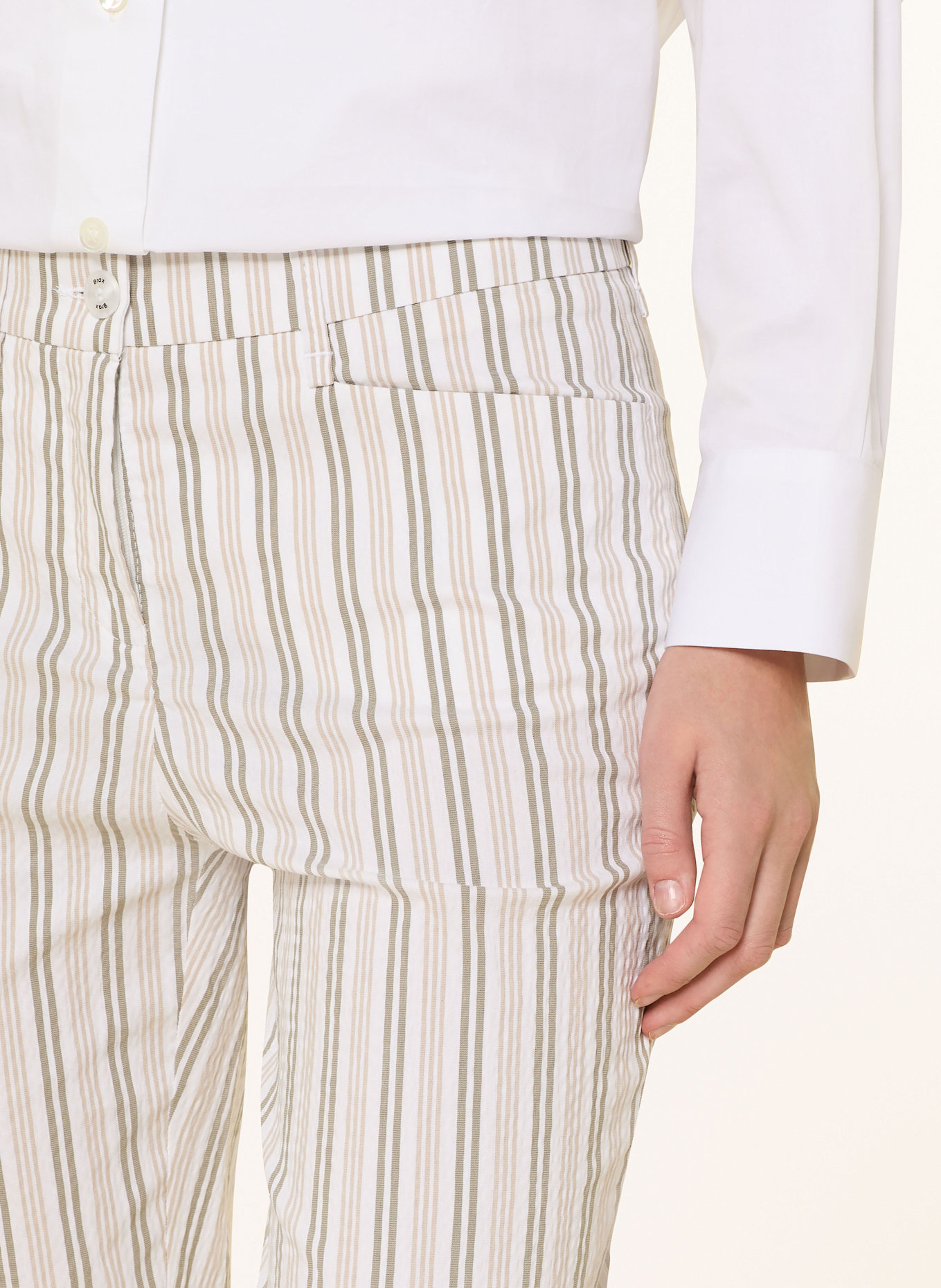 BRAX 7/8-Hose MARA S: CREME / OLIV / BEIGE