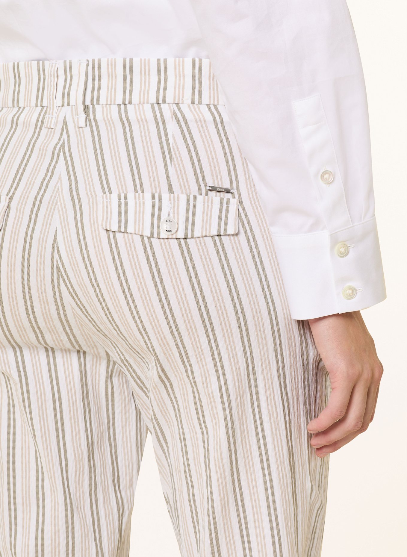 BRAX 7/8-Hose MARA S: CREME / OLIV / BEIGE