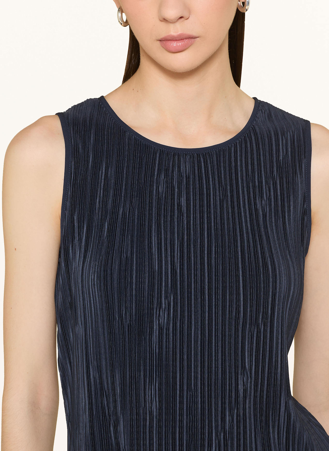 Calvin Klein Plisseetop: DUNKELBLAU