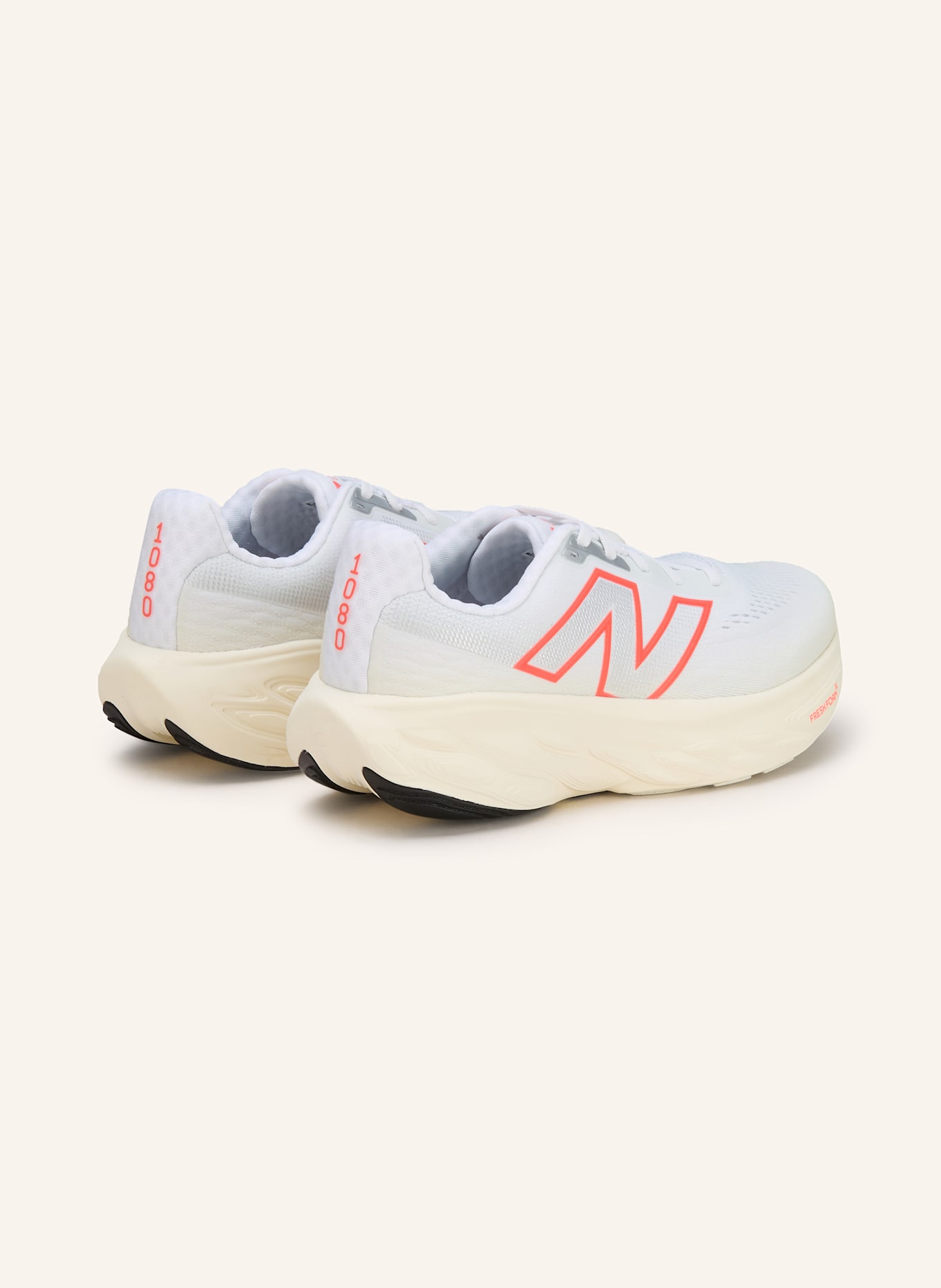new balance Laufschuhe FRESH FOAM X 1080 V14: WEISS/ NEONORANGE