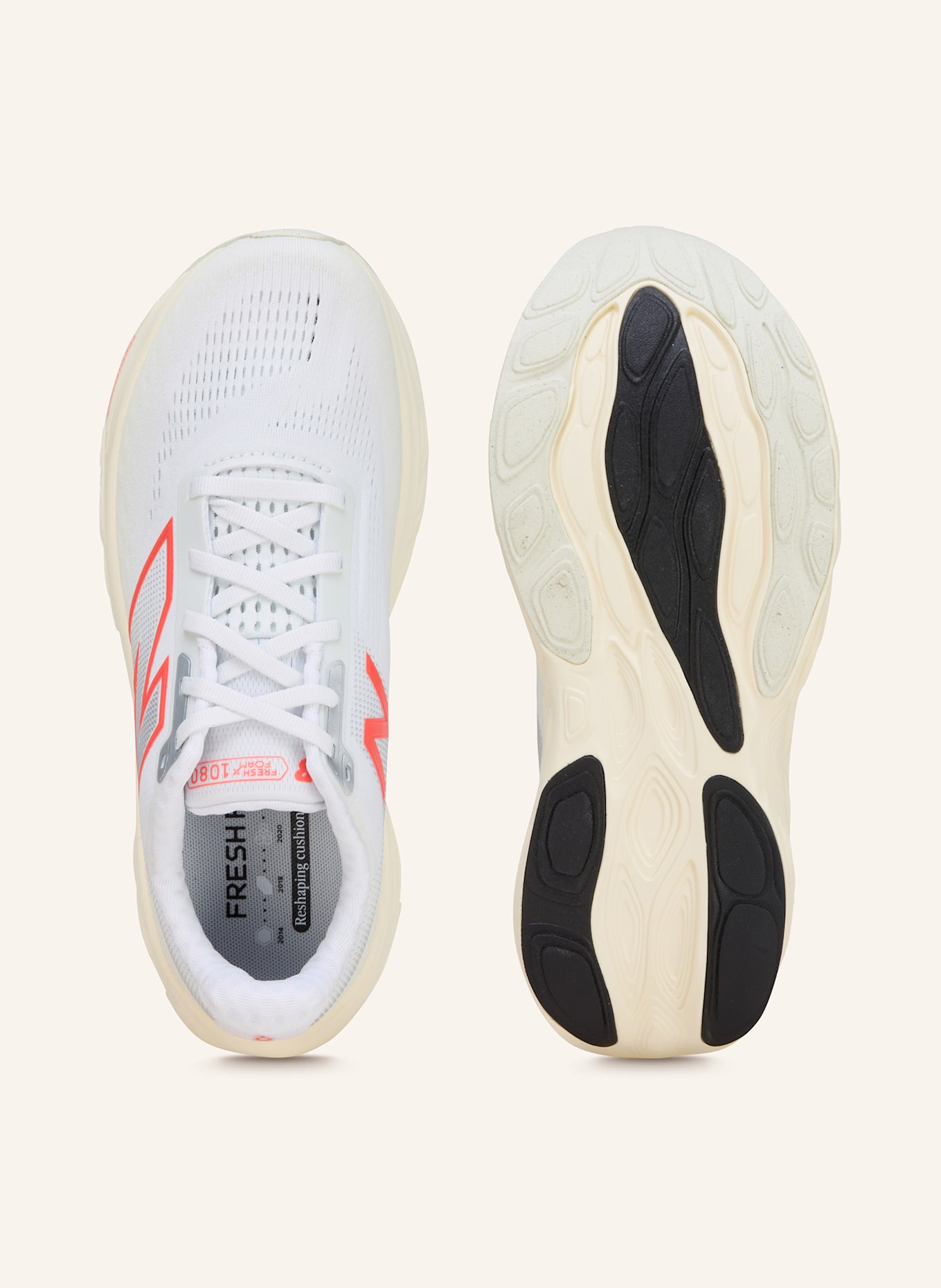 new balance Laufschuhe FRESH FOAM X 1080 V14: WEISS/ NEONORANGE