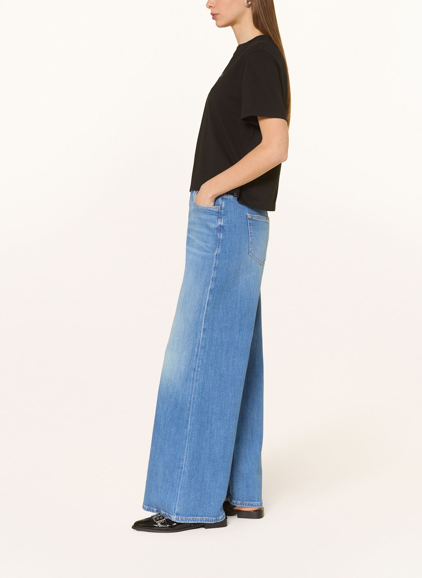GUESS JEANS Wide leg jeans G13: Sneakers fl5gbe guess FL5BRN FAL12 WHITE