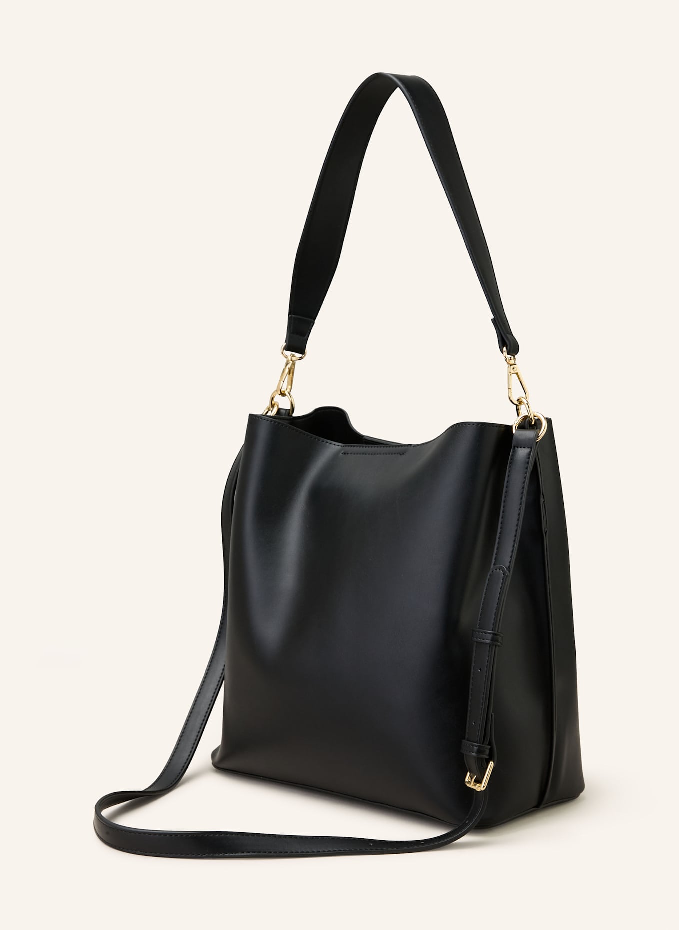 SEIDENFELT Beuteltasche LILLA RO MEDIUM: SCHWARZ