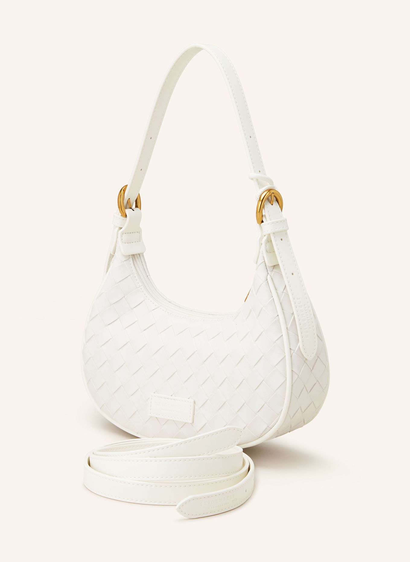 SEIDENFELT Schultertasche KINNA: WEISS
