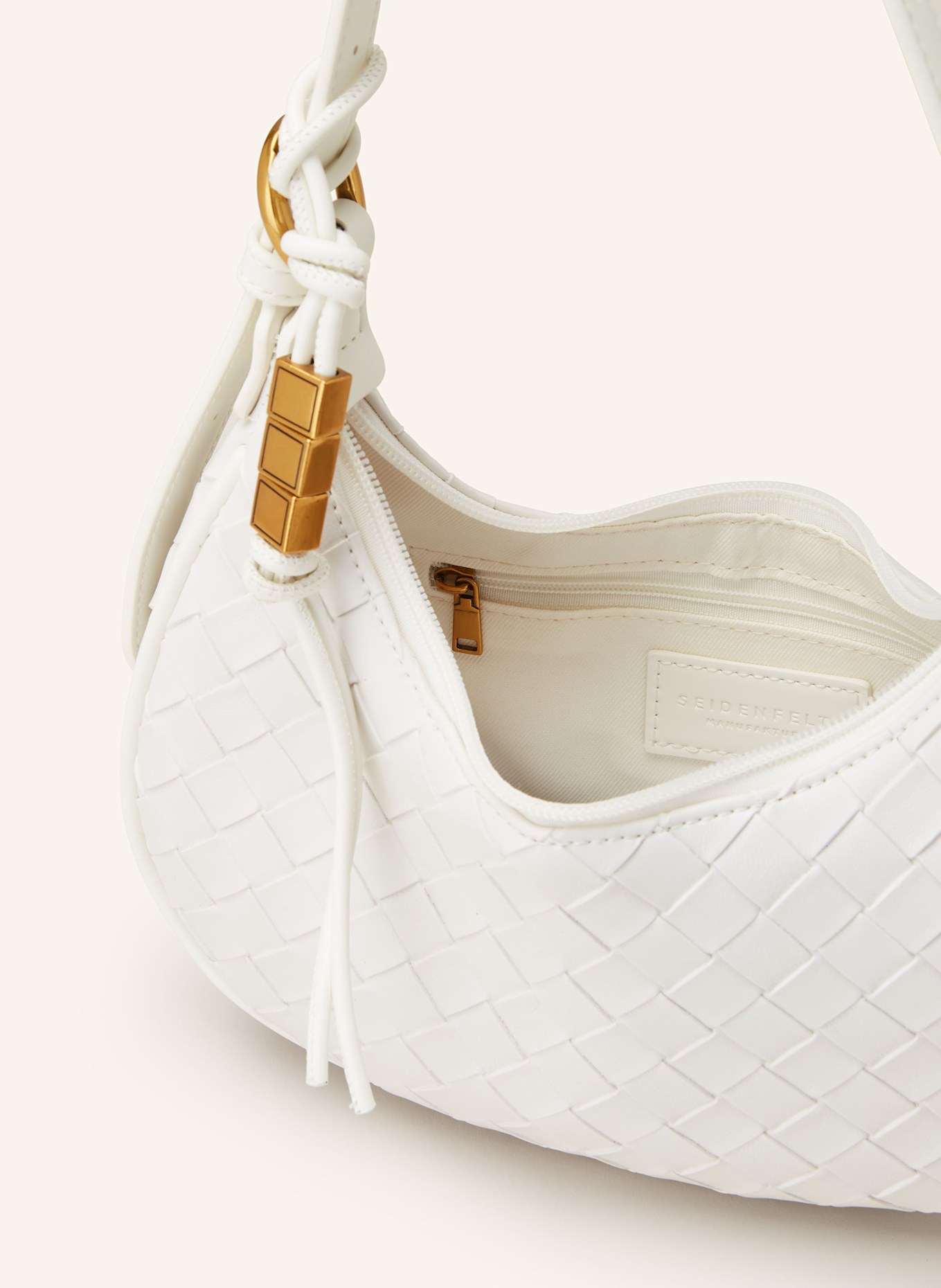 SEIDENFELT Schultertasche KINNA: WEISS