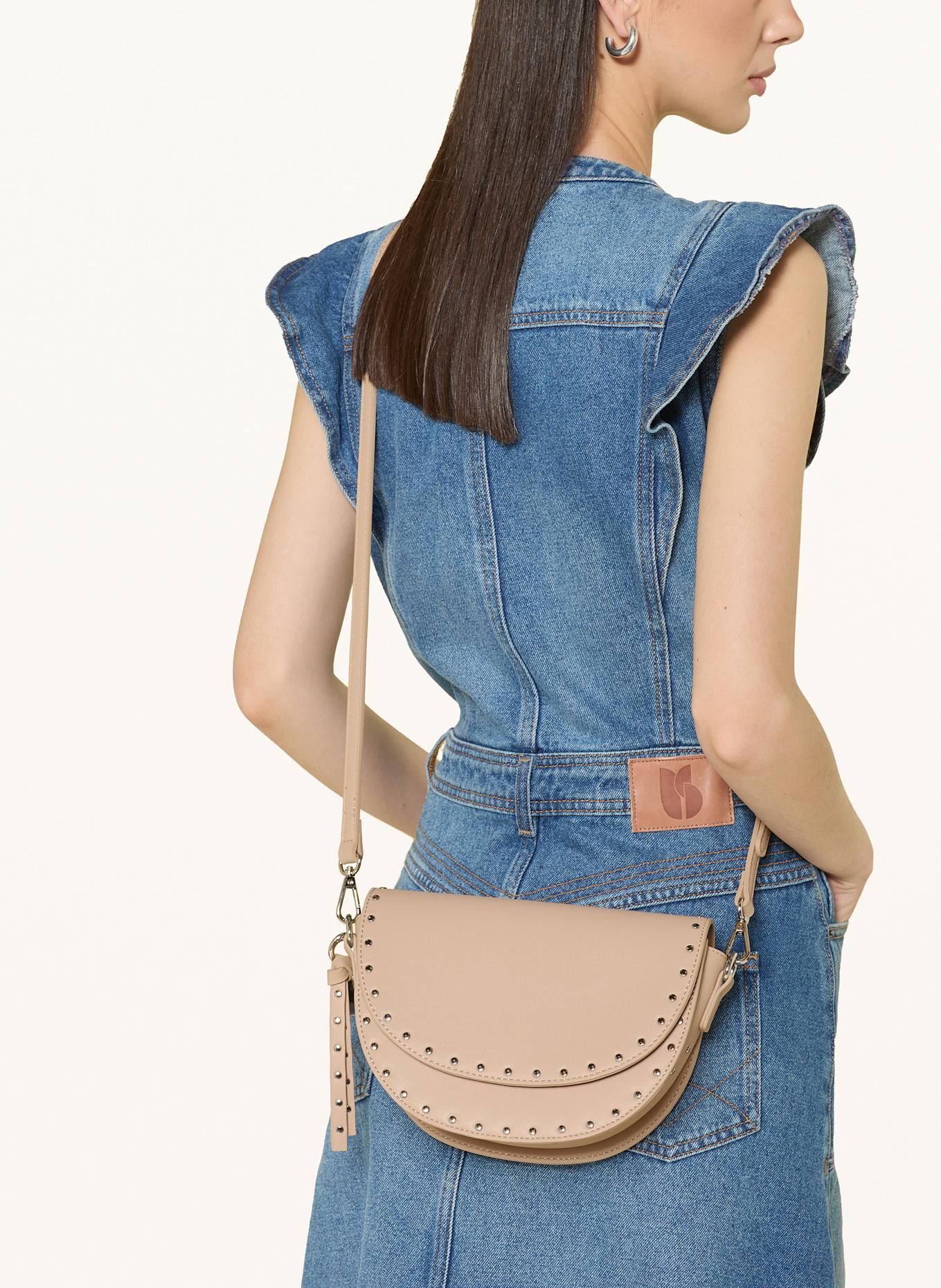 SEIDENFELT Umhängetasche SENJA SADDLE: BEIGE