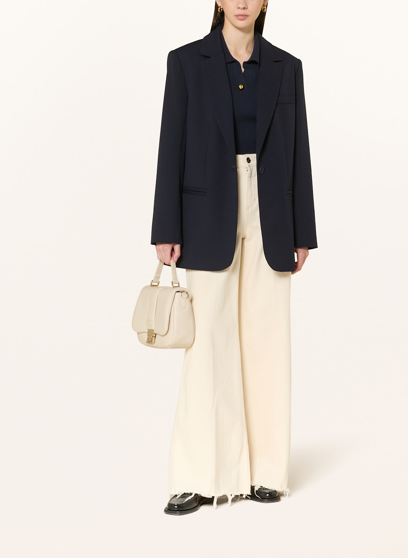 SEIDENFELT Umhängetasche EVJE: CREME