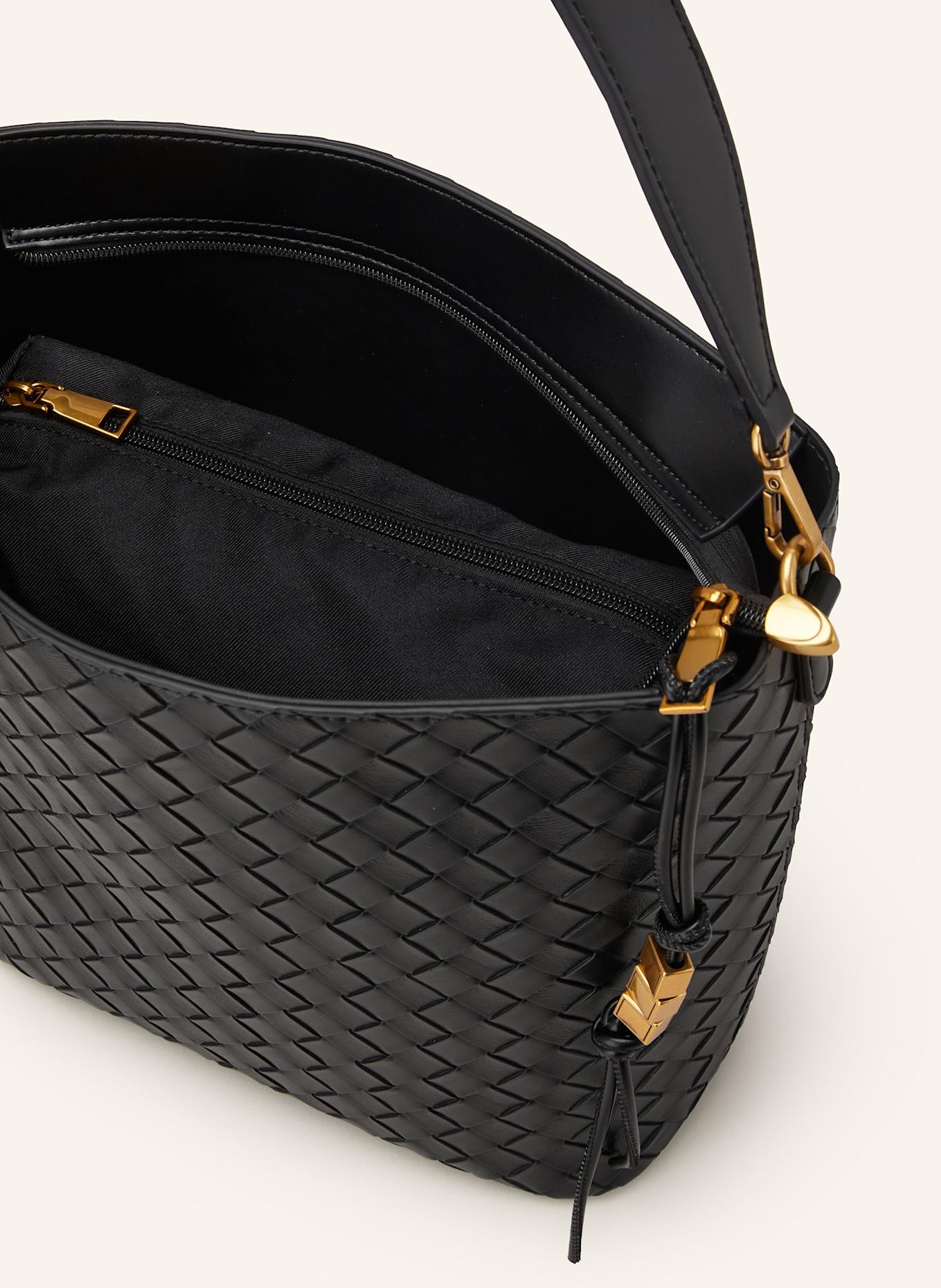 SEIDENFELT Umhängetasche KINNA mit Pouch: SCHWARZ