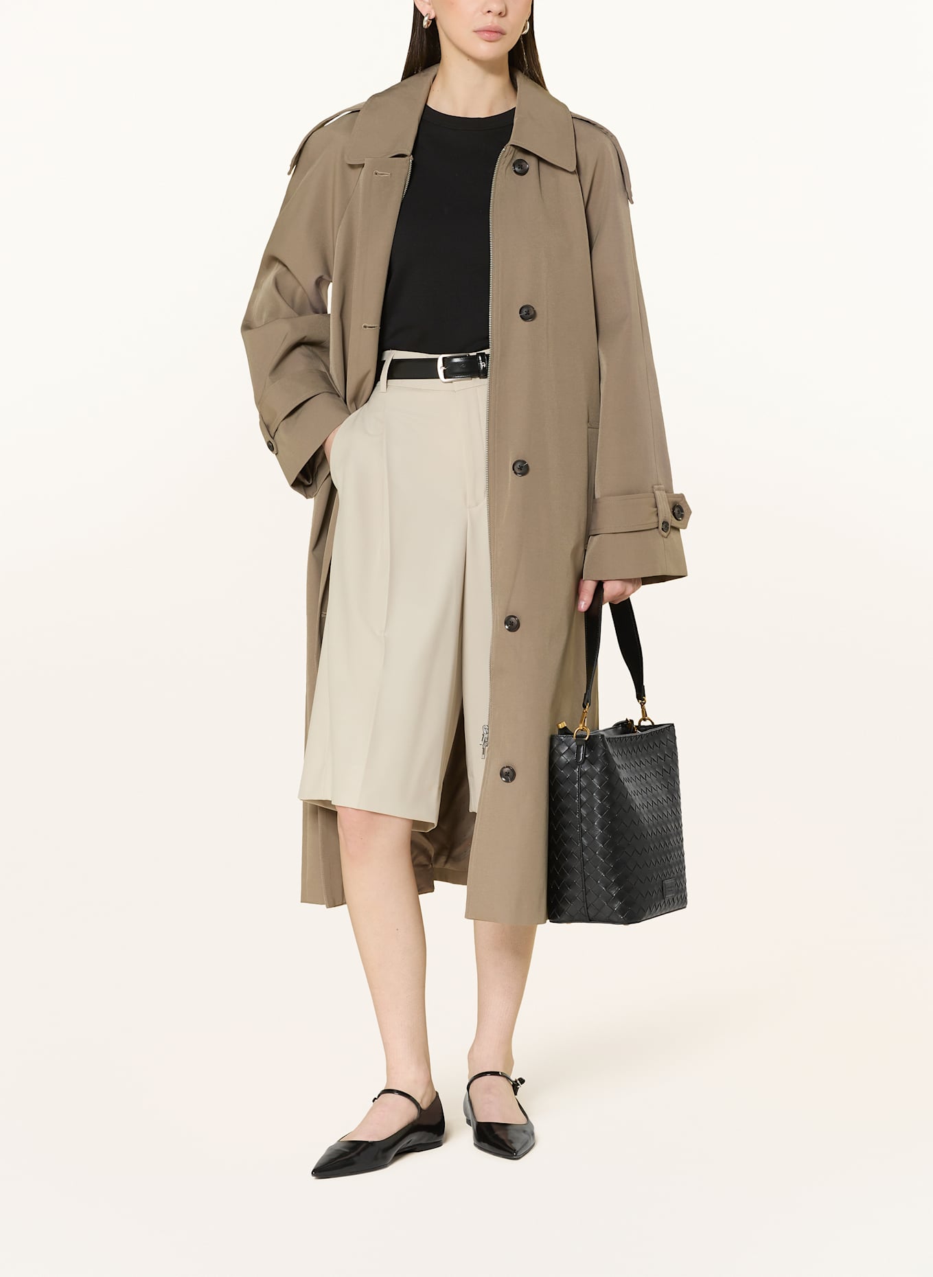 SEIDENFELT Umhängetasche KINNA mit Pouch: SCHWARZ