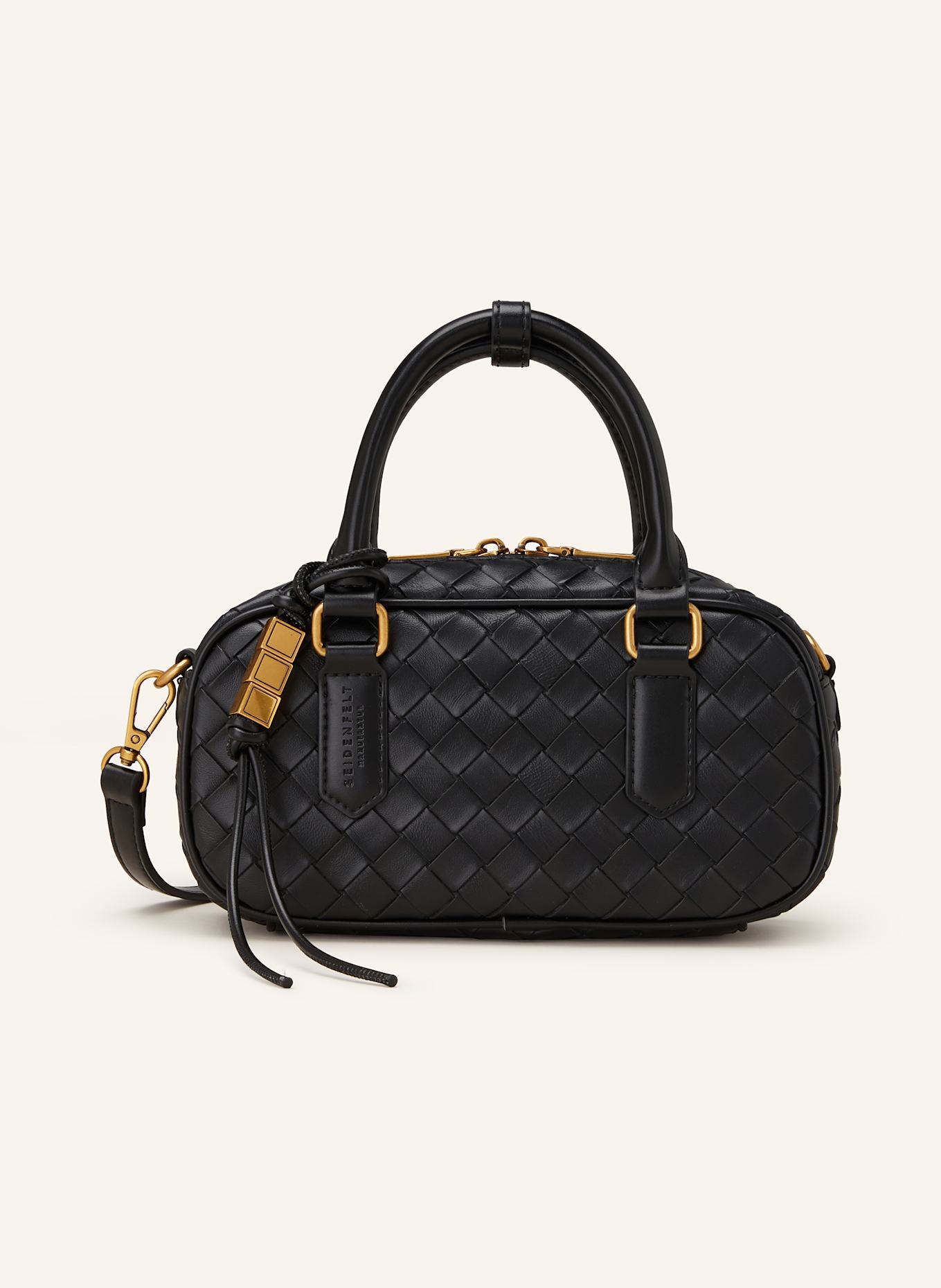 SEIDENFELT Umhängetasche KINNA: SCHWARZ