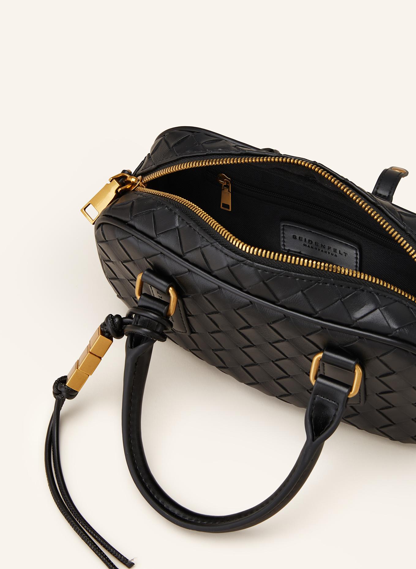 SEIDENFELT Umhängetasche KINNA: SCHWARZ