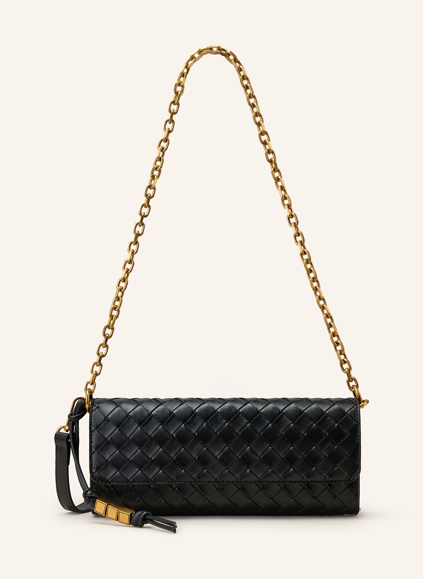 SEIDENFELT Umhängetasche KINNA: SCHWARZ