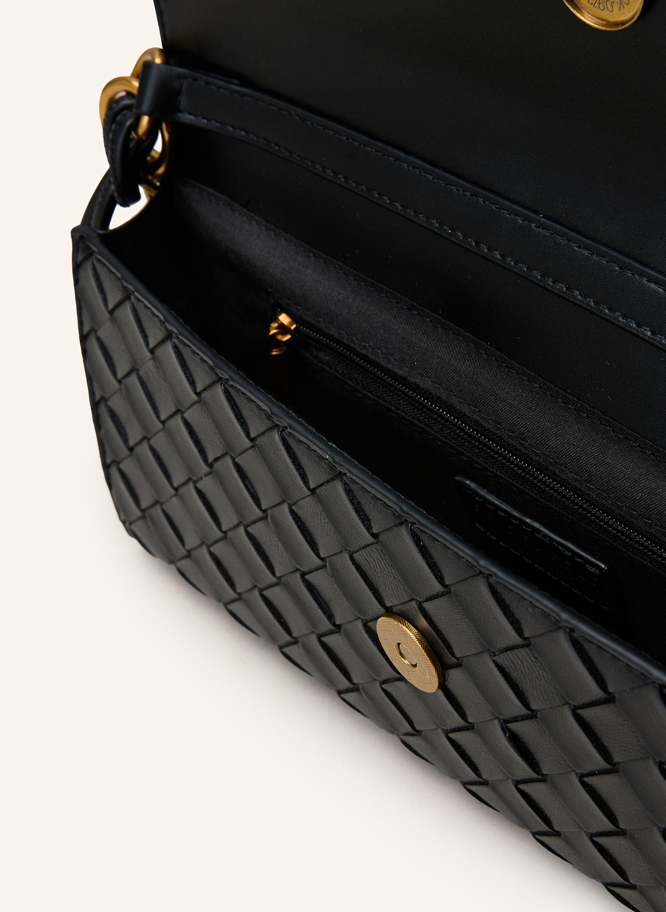 SEIDENFELT Umhängetasche KINNA: SCHWARZ