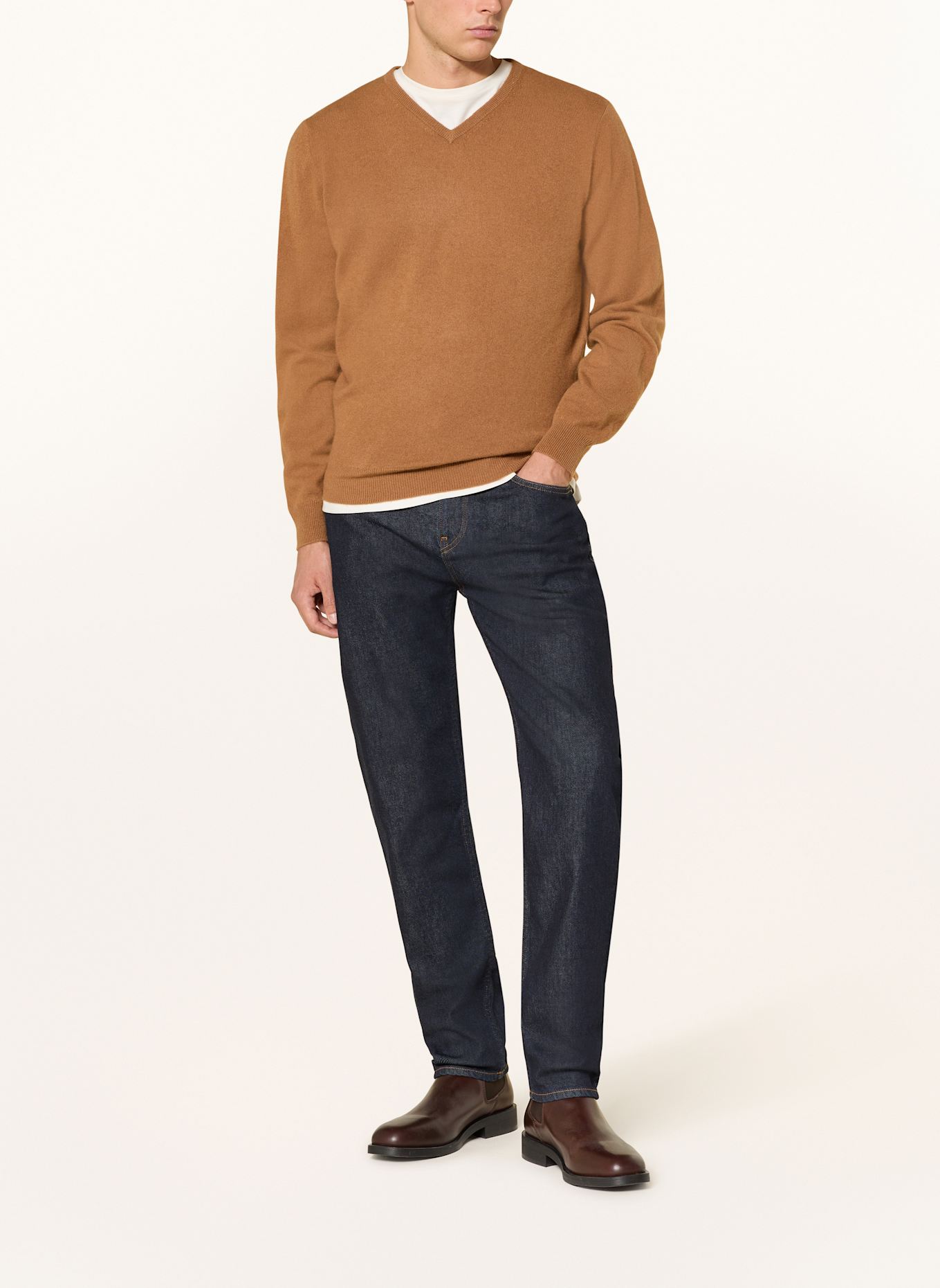 STROKESMAN'S Cashmere-Pullover: BRAUN
