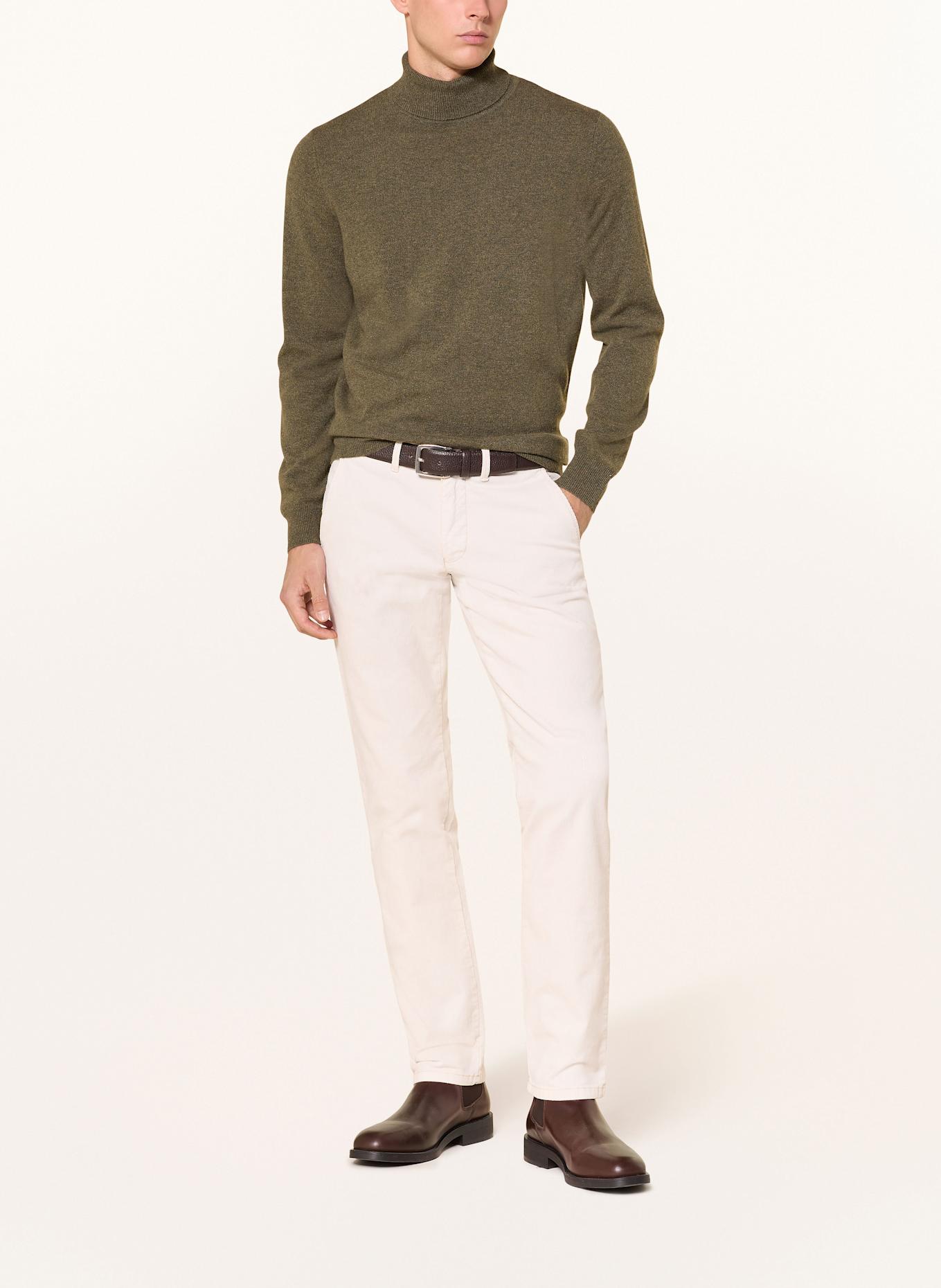 STROKESMAN'S Rollkragenpullover aus Cashmere: OLIV