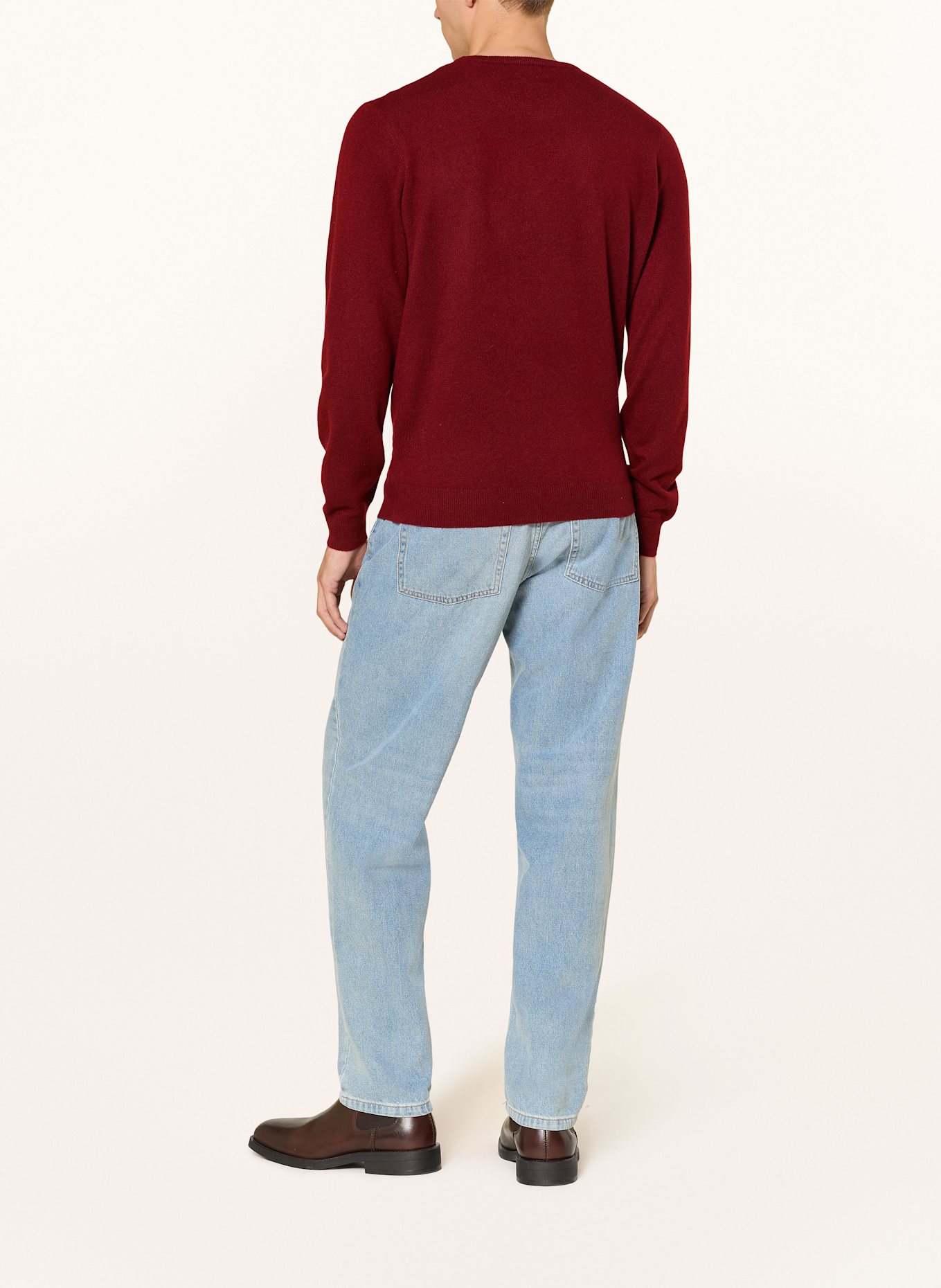 STROKESMAN'S Sweter z kaszmiru: CIEMNOCZERWONY