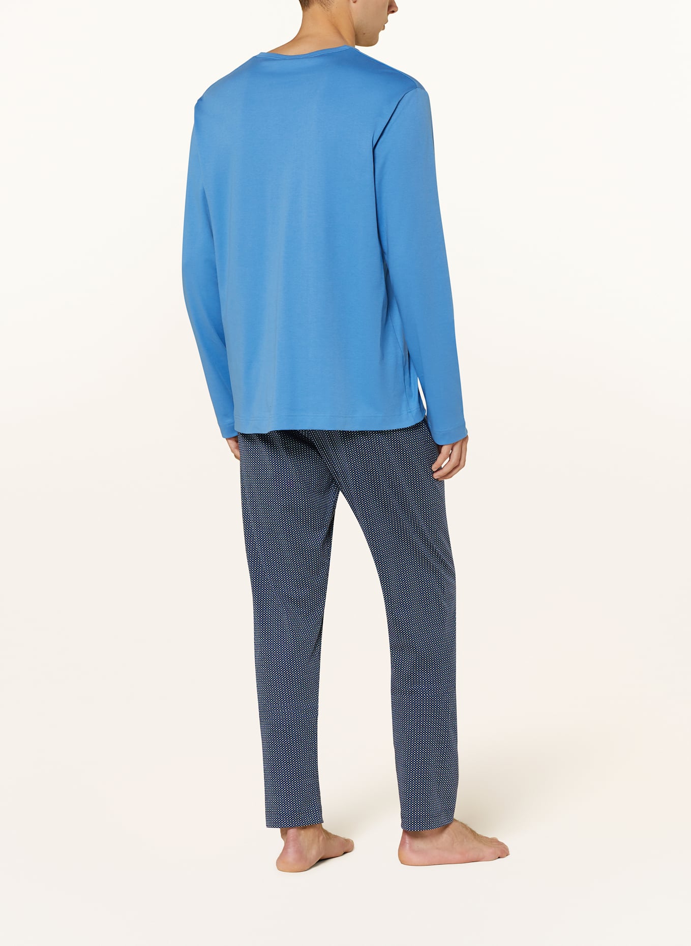 mey Schlafanzug Serie MICRO BLUE: BLAU