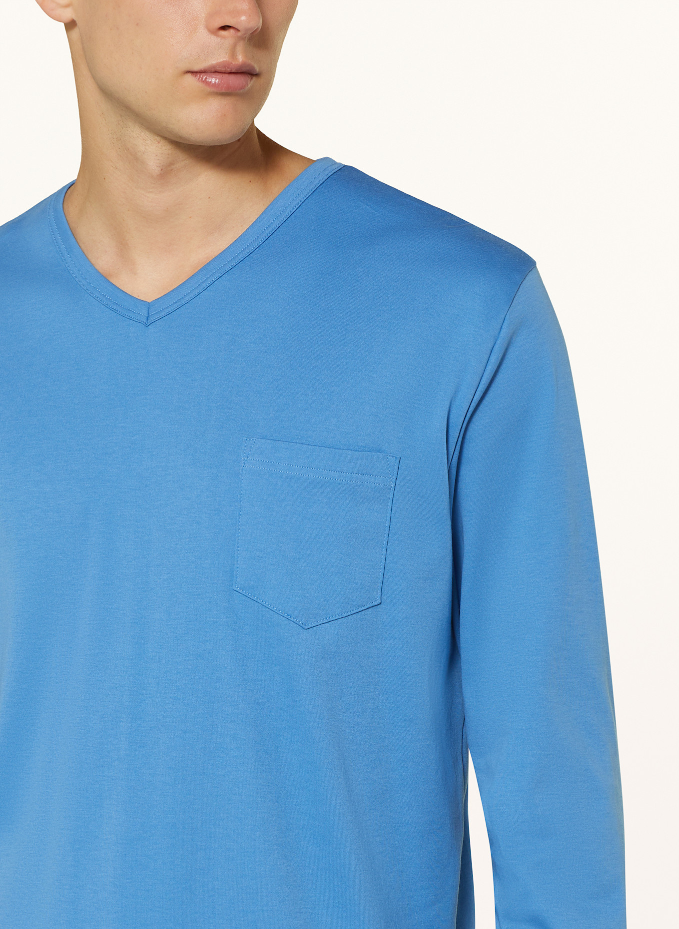 mey Schlafanzug Serie MICRO BLUE: BLAU