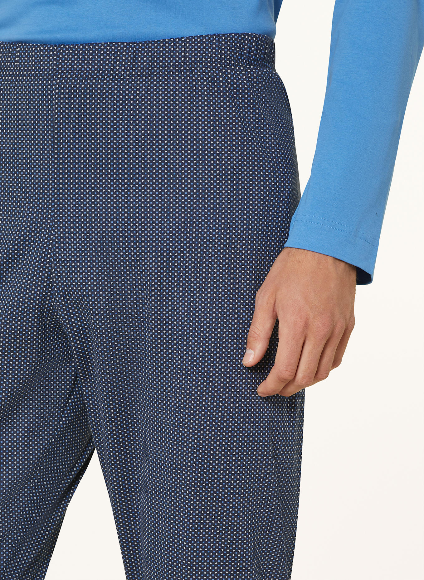 mey Schlafanzug Serie MICRO BLUE: BLAU