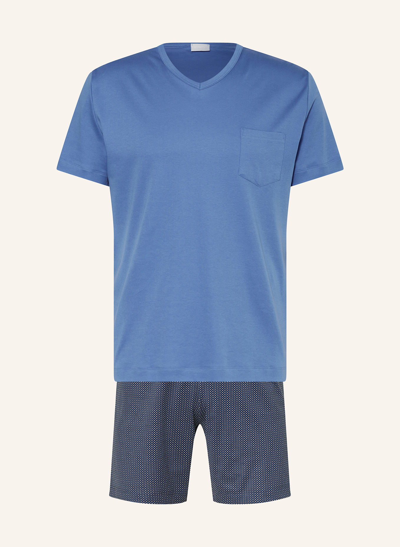 mey Shorty-Schlafanzug Serie MICRO BLUE: BLAU