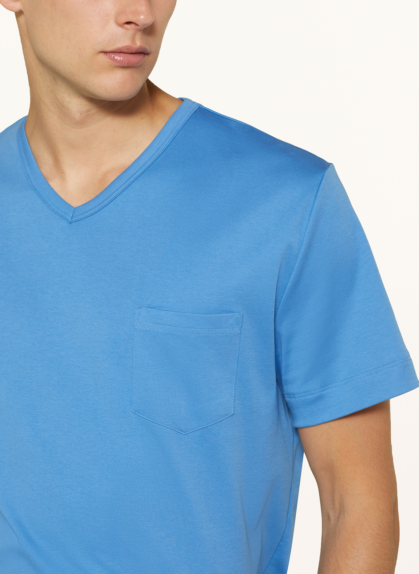 mey Shorty-Schlafanzug Serie MICRO BLUE: BLAU