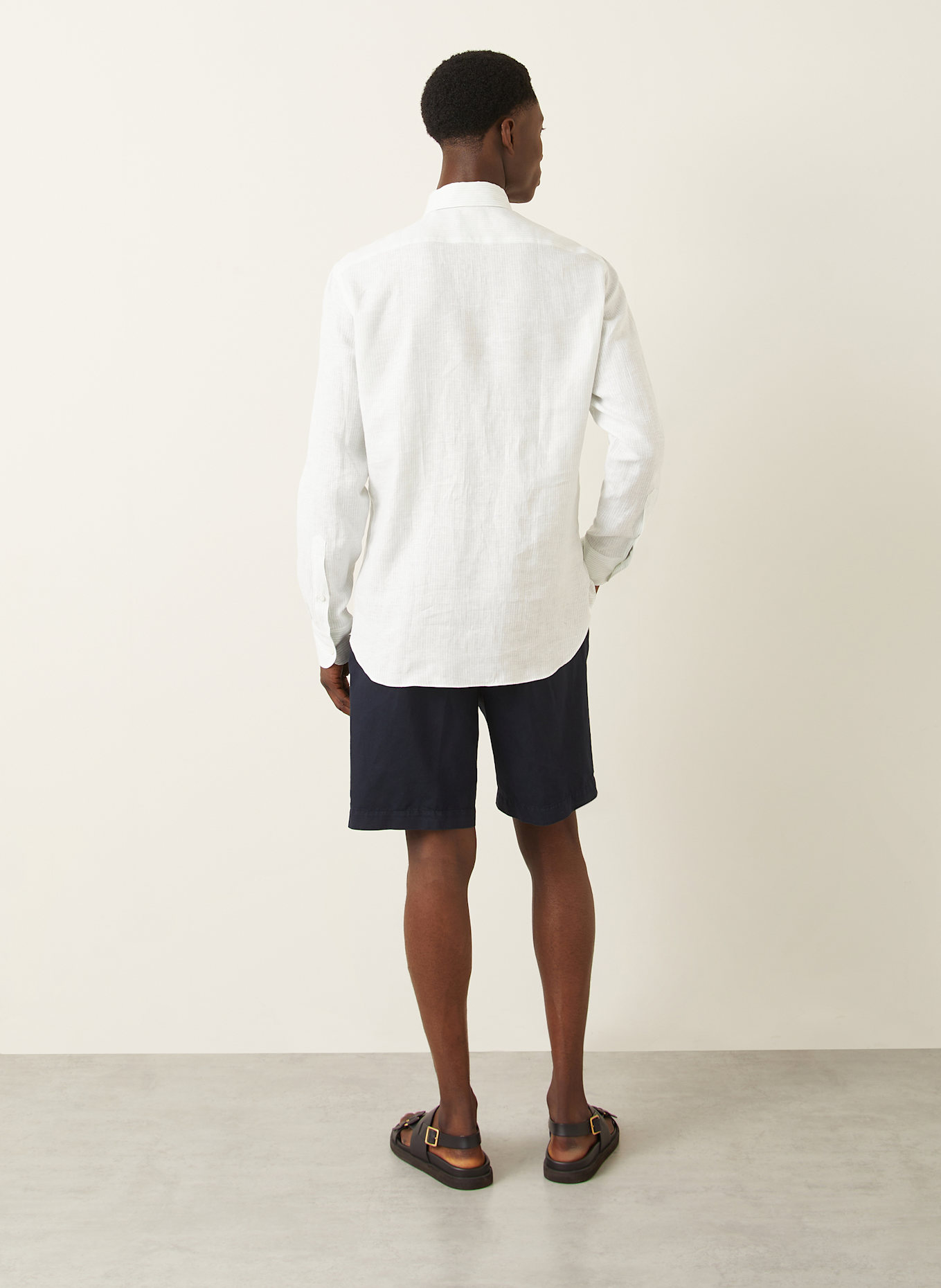 ZEGNA Leinenhemd Regular Fit: WEISS / HELLBLAU