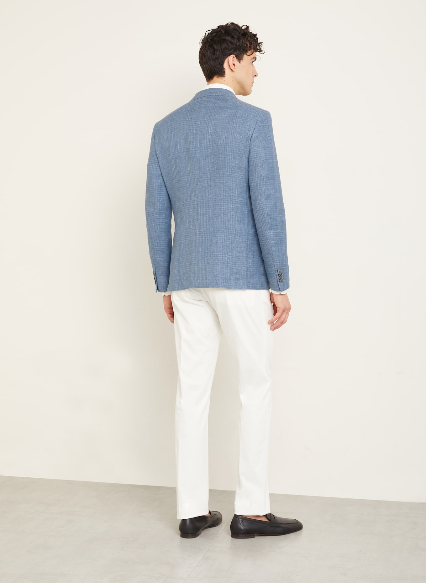 ZEGNA Sakko mit Leinen Slim Fit: BLAU