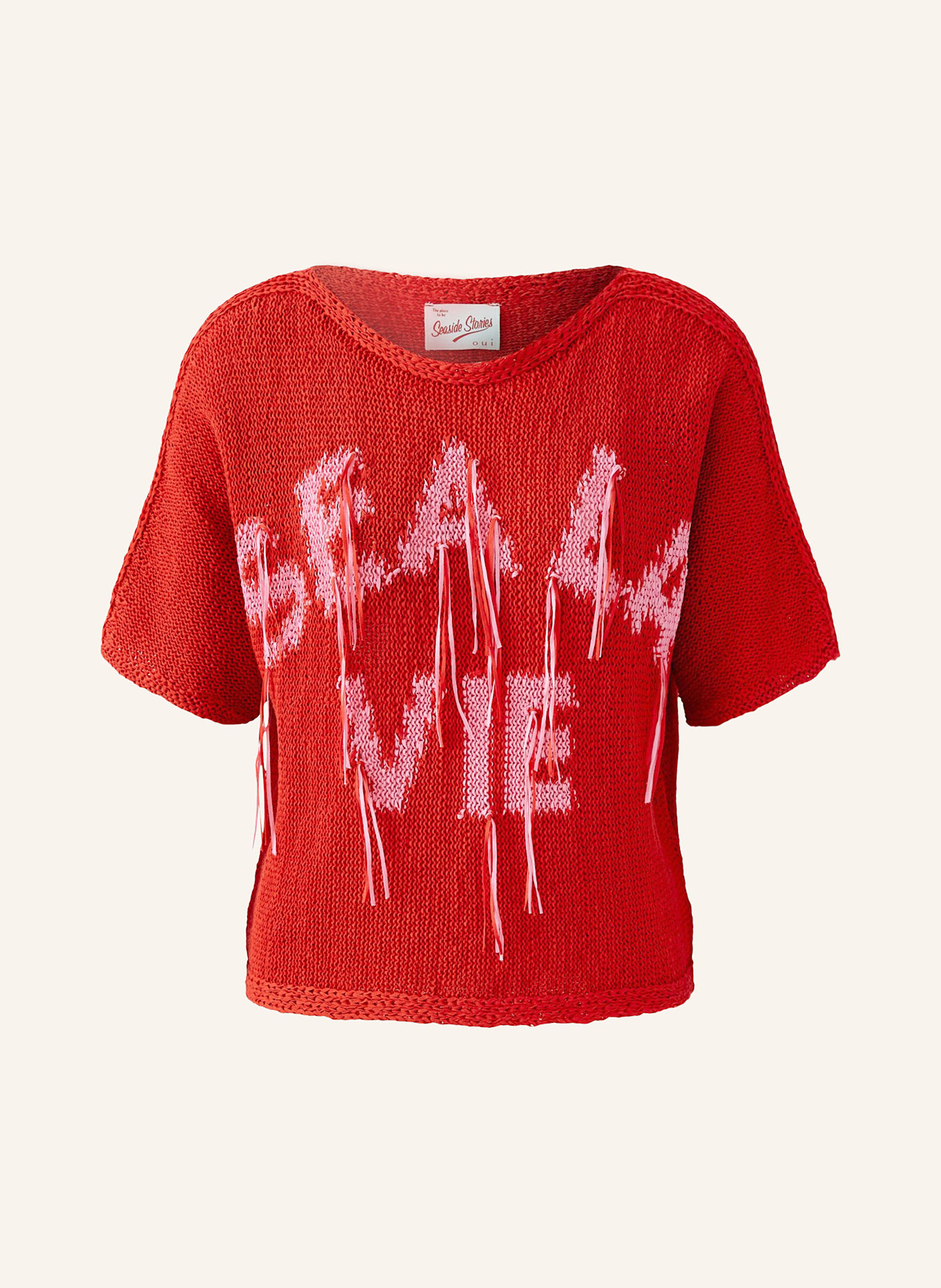 oui Strickshirt: ROT/ ROSÉ