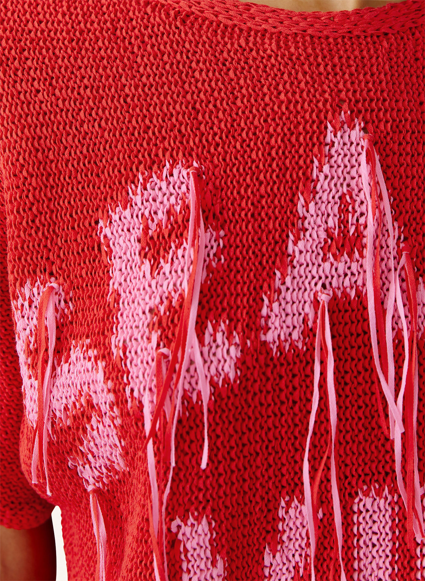 oui Strickshirt: ROT/ ROSÉ