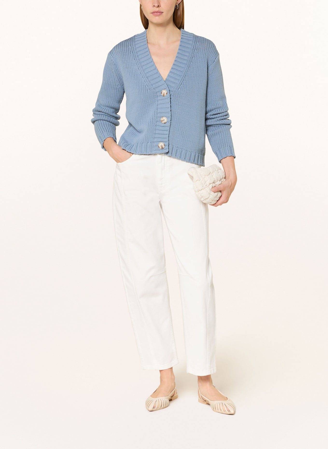 oui Barrel Jeans: 1006 CLOUD DANCER