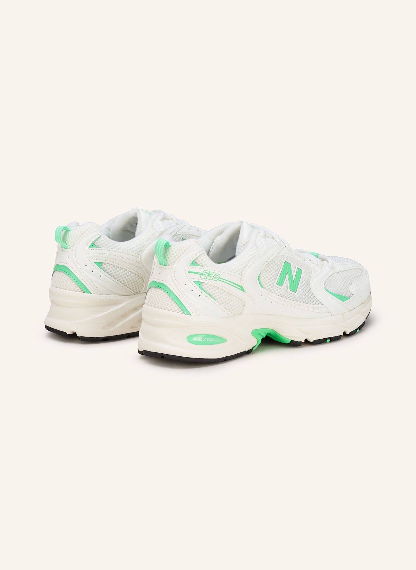 new balance Sneaker 530: WEISS/ HELLGRÜN