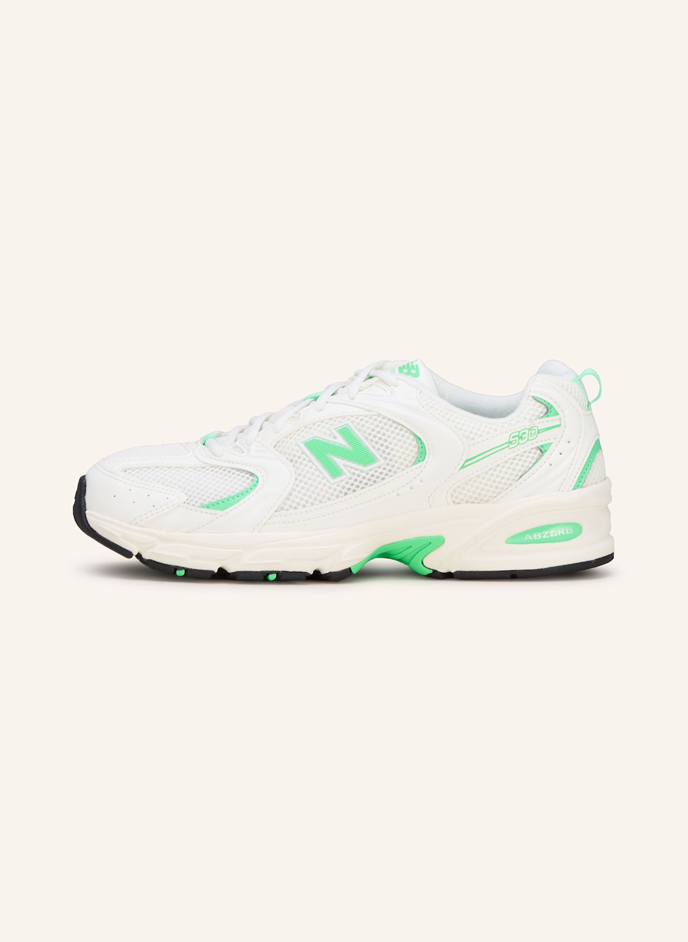 new balance Sneaker 530: WEISS/ HELLGRÜN